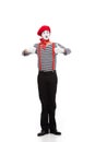 happy mime showing thumbs up Royalty Free Stock Photo