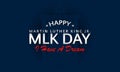 Happy MLK Day United States of America. Background, Banner, Poster, Greeting Card Royalty Free Stock Photo