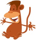 Happy monkey comic animal cartoon character