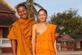 Happy monks, Laos