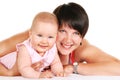 Happy mother with baby portrait Royalty Free Stock Photo