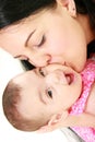 Happy mother and baby portrait Royalty Free Stock Photo