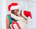 Happy mother and child girl with gift box Royalty Free Stock Photo