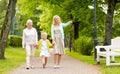 Happy mother, daughter and grandmother at park Royalty Free Stock Photo
