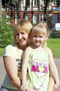 Happy mother and daughter smiling. Family portrait