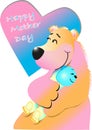 Happy mother day with bears Royalty Free Stock Photo