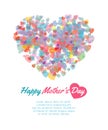 Happy mother day background with heart, Card of Happy Mothers Day. happy mothers day card vector illustration. Royalty Free Stock Photo