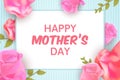 Happy Mother Day background and roses element