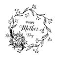 Happy mother day beautiful card flower Royalty Free Stock Photo