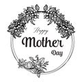 Happy mother day gretting card design