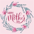 Happy mother Day lettering. Royalty Free Stock Photo