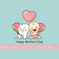 Happy Mother Day with teeth Royalty Free Stock Photo