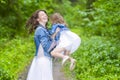 Happy Mother and Her Little Caucasian Daughter Royalty Free Stock Photo