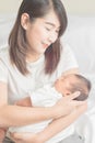 Happy mother holding adorable child baby Royalty Free Stock Photo