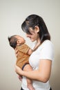 Happy mother holding adorable child baby boy Royalty Free Stock Photo