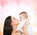 Happy mother kissing her child Royalty Free Stock Photo