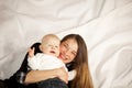 Happy mother with laughing baby girl Royalty Free Stock Photo