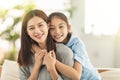 Happy mother and little girl daughter having fun at home Royalty Free Stock Photo