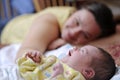 Happy mother with newborn baby Royalty Free Stock Photo