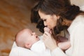 Happy mother with newborn baby Royalty Free Stock Photo