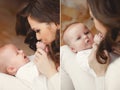Happy mother with newborn baby Royalty Free Stock Photo