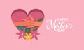 Happy mother`s day background illustration concept Royalty Free Stock Photo