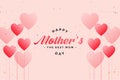 Happy mother`s day balloon hearts greeting