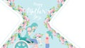 Happy mother`s day banner. Child daughter congratulates disabled mum in wheelchair and gives her flowers tulips. Colorful vector