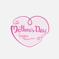 Happy Mother`s Day Calligraphy Background.Happy Mother`s Day Typographical Design Elements.Flat vector illustration