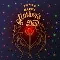 Happy mother`s day - card Royalty Free Stock Photo