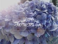 Happy Mother`s Day card with soft blue spring flowers background. Mother`s day backgrounds. Happy Mothers Day Royalty Free Stock Photo