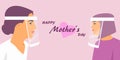 Happy mothers day concept with coronavirus