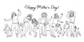 Happy Mother`s Day! dancing moms Royalty Free Stock Photo
