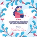 Happy Mother`s Day Daughter Child Flower Floral Gift Card