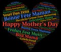 Happy Mother`s day in different languages Royalty Free Stock Photo