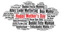 Happy Mother`s day in different languages Royalty Free Stock Photo