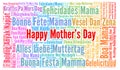 Happy Mother`s day in different languages Royalty Free Stock Photo