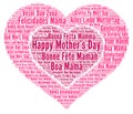 Happy Mother`s day in different languages Royalty Free Stock Photo