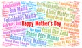 Happy Mother`s day in different languages Royalty Free Stock Photo