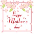 Happy Mother`s Day greeting card.