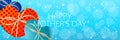 Happy Mother`s day greeting red, blue shining banner background template with gift boxes Royalty Free Stock Photo