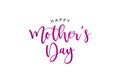 Happy Mother`s Day Holiday Pink Glitter Calligraphy