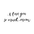 Happy mother`s day. Lettering composition with floral doodle elements. Royalty Free Stock Photo