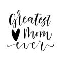 Happy mother`s day. Lettering composition with floral doodle elements. Royalty Free Stock Photo