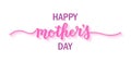 `Happy Mother`s Day` hand-lettered brush calligraphy banner