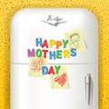 Happy Mother`s Day spelled in plastic magnetic letters Royalty Free Stock Photo