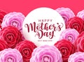 Happy mother`s day vector greeting card design. Royalty Free Stock Photo