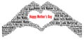 Happy Mother`s day word cloud in different languages Royalty Free Stock Photo