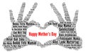 Happy Mother`s day word cloud in different languages Royalty Free Stock Photo