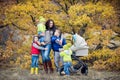 Happy mother with small children